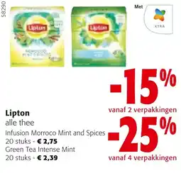 Colruyt Lipton alle thee aanbieding