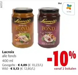 Colruyt Lacroix alle fonds aanbieding