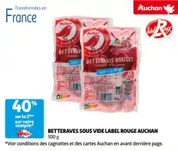 Auchan betteraves sous vide label rouge auchan aanbieding