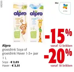 Colruyt Alpro groeidrink Soya of groeidrink Haver aanbieding