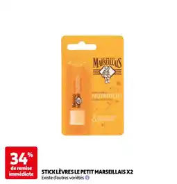 Auchan stick lèvres le petit marseillais aanbieding