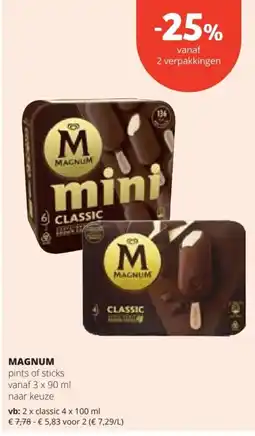 Spar magnum pints of sticks aanbieding