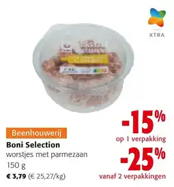 Colruyt Boni Selection worstjes met parmezaan aanbieding