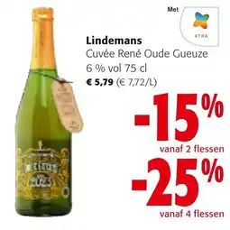 Colruyt Lindemans Cuvée René Oude Gueuze aanbieding