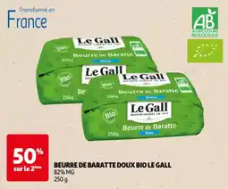 Auchan Beurre de baratte doux bio le gall aanbieding