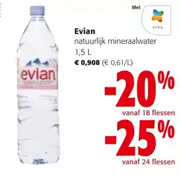 Colruyt Evian natuurlijk mineraalwater aanbieding