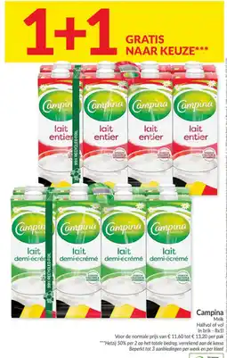 Intermarché Campina melk aanbieding