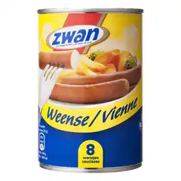 Albert Heijn Zwan Weense worstjes 8st bel aanbieding