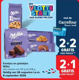 Carrefour Market Milka Koekjes en gebakjes aanbieding