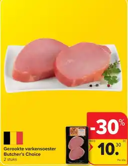 Carrefour Market Gerookte varkensoester Butcher's Choice aanbieding