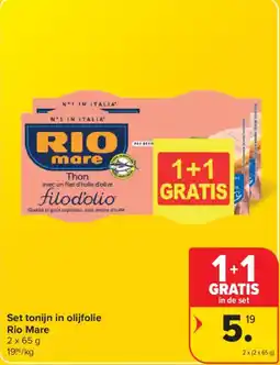 Carrefour Market Set tonijn in olijfolie Rio Mare aanbieding