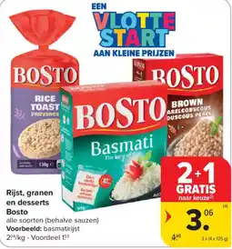 Carrefour Market Rijst, granen en desserts Bosto aanbieding