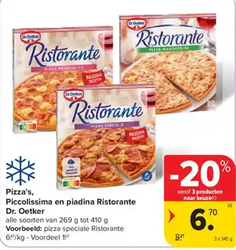 Pizzas, piccolissima en piadina Ristorante Dr. Oetker
