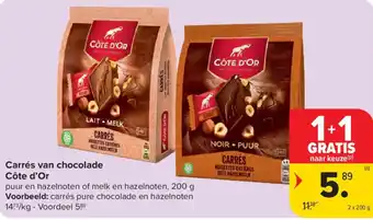 Carrés van chocolade Côte d'Or
