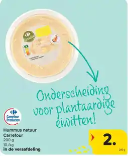 Carrefour Market Hummus natuur aanbieding