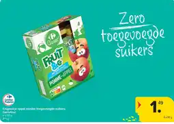Carrefour Market Knijpzakje appel zonder toegevoegde suikers aanbieding