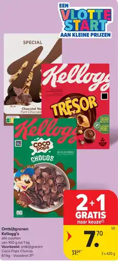 Carrefour Market Ontbijtgranen Kellogg's aanbieding