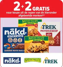 Carrefour Market Nakd , Nature valley , Trek Protein bars aanbieding
