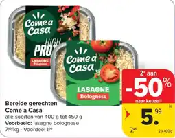 Carrefour Market Bereide gerechten Come a Casa aanbieding