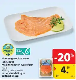 Carrefour Market Noorse gerookte zalm aanbieding