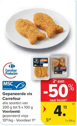 Carrefour Market Gepaneerde vis Carrefour aanbieding