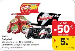 Carrefour Market Kaas Babybel aanbieding