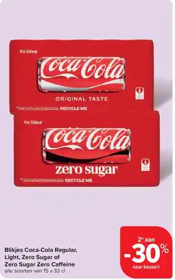 Carrefour Market Blikjes Coca-Cola aanbieding