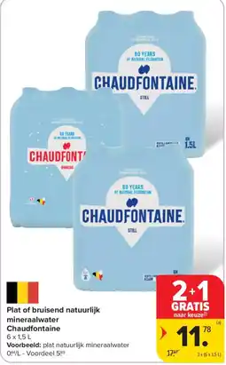 Carrefour Market Plat of bruised natuurlijk mineraalwater Chaudfontaine aanbieding