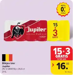 Carrefour Market Blikjes bier Jupiler aanbieding