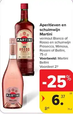 Carrefour Market Aperitieven en schuimwijn Martini aanbieding