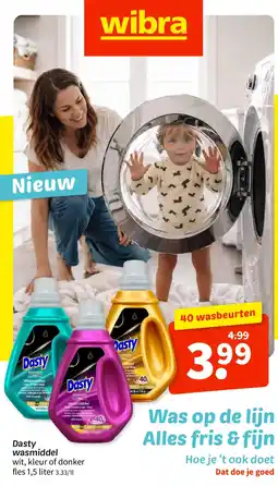 Wibra Dasty wasmiddel aanbieding