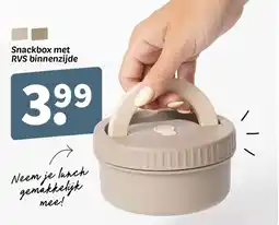 Wibra Snackbox met RVS binnenzijde aanbieding