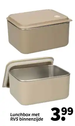 Wibra Lunchbox met RVS binnenzijde aanbieding