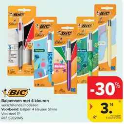 Carrefour Balpennen met 4 kleuren aanbieding