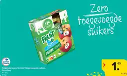 Carrefour Knijpzakje appel zonder toegevoegde suikers aanbieding