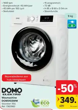 Carrefour Wasmachine domo aanbieding