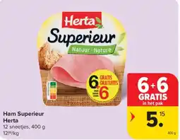 Carrefour Ham Superieur Herta aanbieding