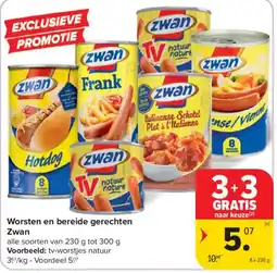 Carrefour Worsten en bereide gerechten Zwan aanbieding