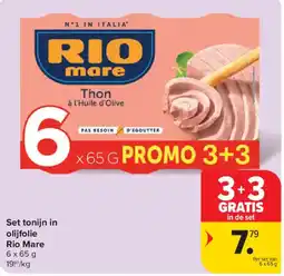 Carrefour Set tonijn in olijfolie Rio Mare aanbieding