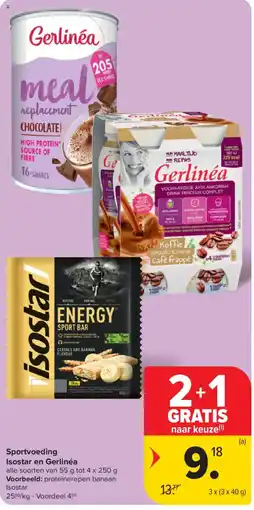 Carrefour Sportvoeding Isostar en Gerlinéa aanbieding