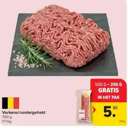 Carrefour Varkens/rundergehakt aanbieding