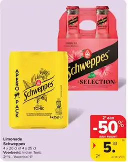 Carrefour Limonade Schweppes aanbieding