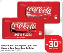 Carrefour Blikjes coca-cola aanbieding