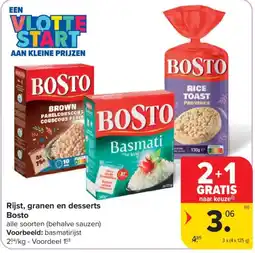 Carrefour Rijst, granen en desserts Bosto aanbieding