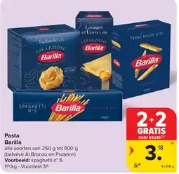 Carrefour Pasta Barilla aanbieding