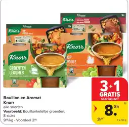 Carrefour Bouillon en Aromat Knorr aanbieding