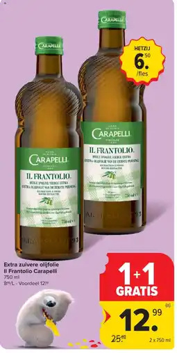 Carrefour Extra zuivere olijfolie Il Frantolio Carapelli aanbieding