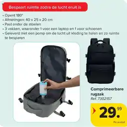 Carrefour Comprimeerbare rugzak aanbieding