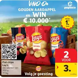 Carrefour Flat chips Lay's aanbieding