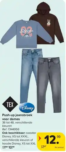 Carrefour Push-up jeansbroek voor dames aanbieding